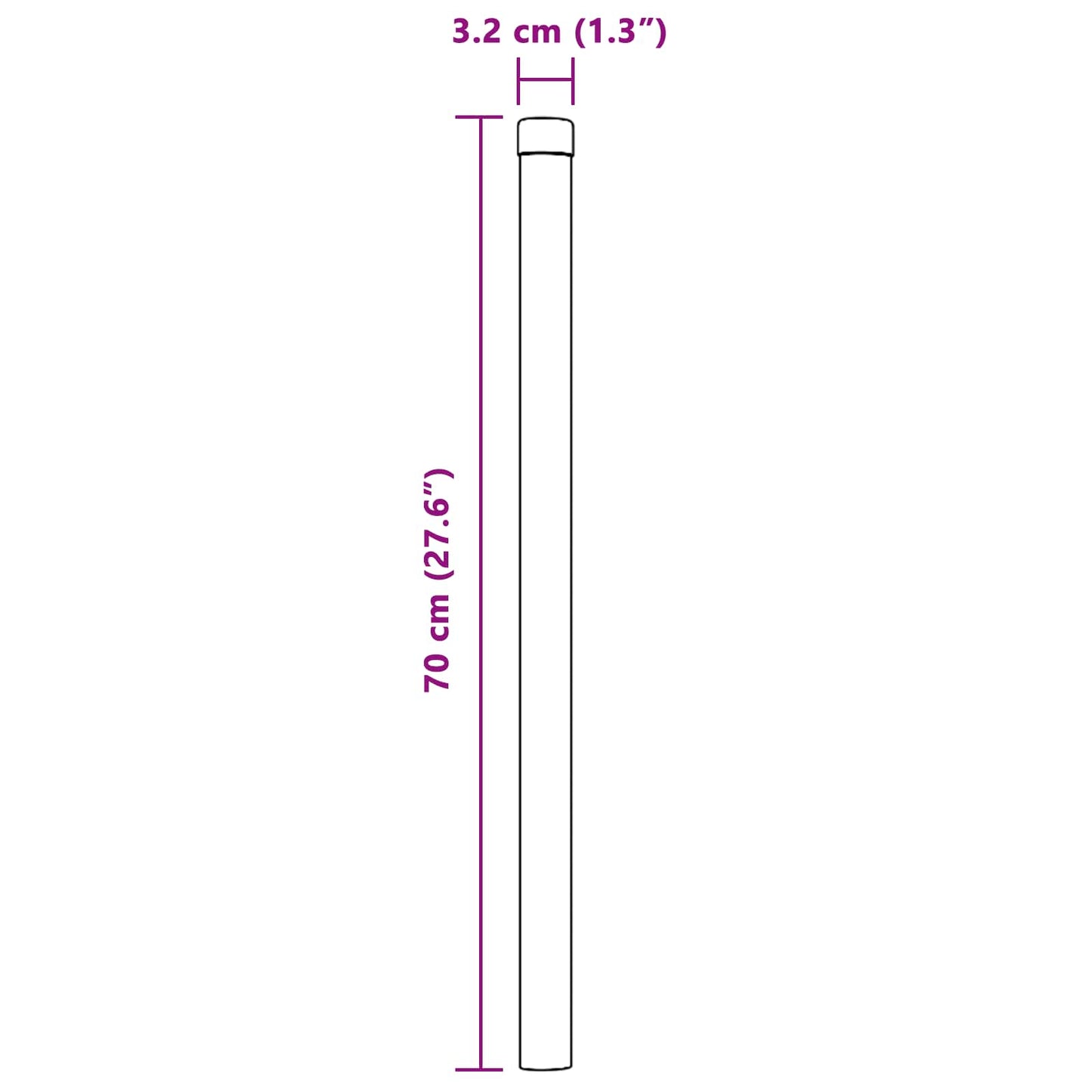 Fence Post 12 pcs Silver 70 cm Powder-coated steel