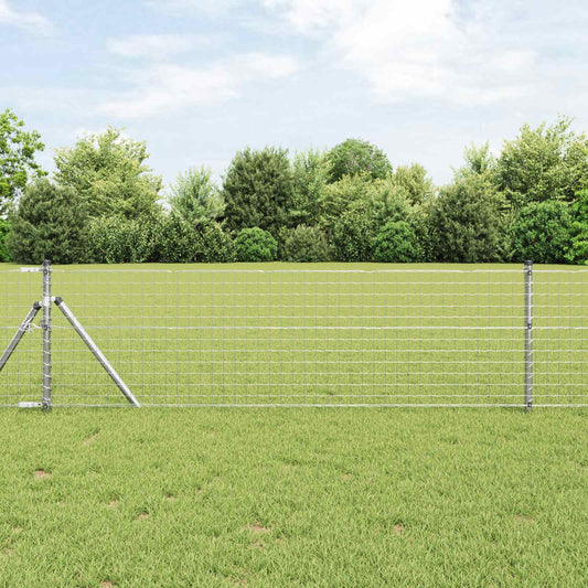 Fence Post 2 pcs Silver 120 cm Powder-coated steel