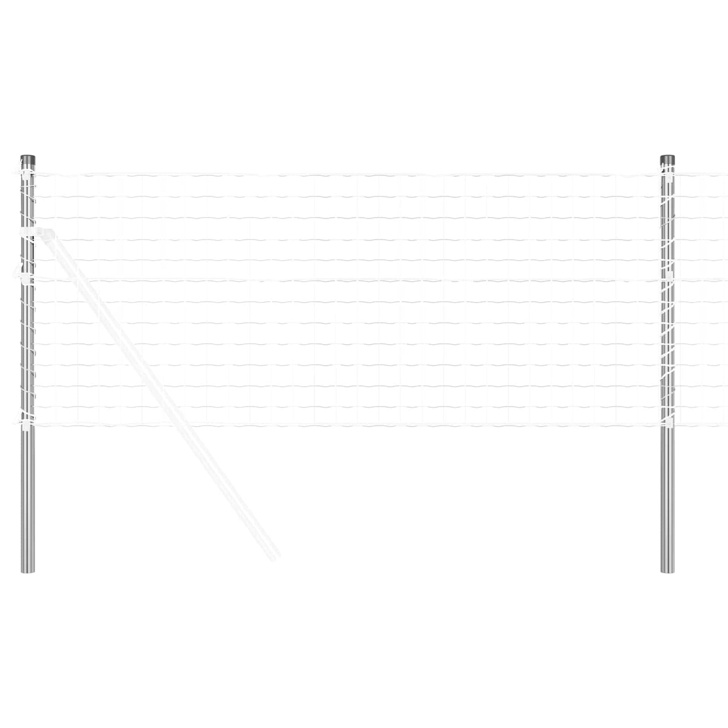 Fence Post 12 pcs Silver 120 cm Powder-coated steel
