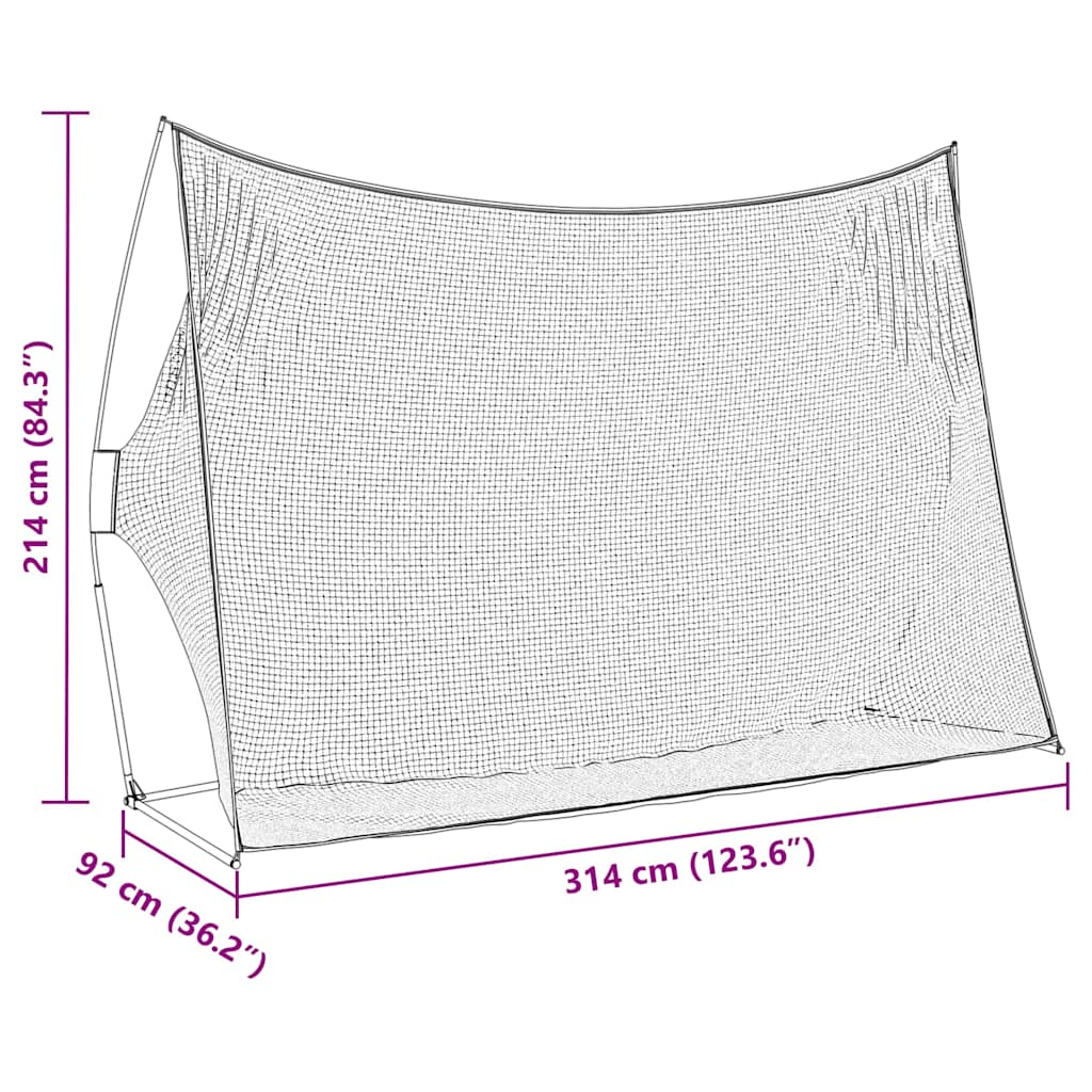 Golf Training Aid Black 314 x 92 x 214 cm Polyester