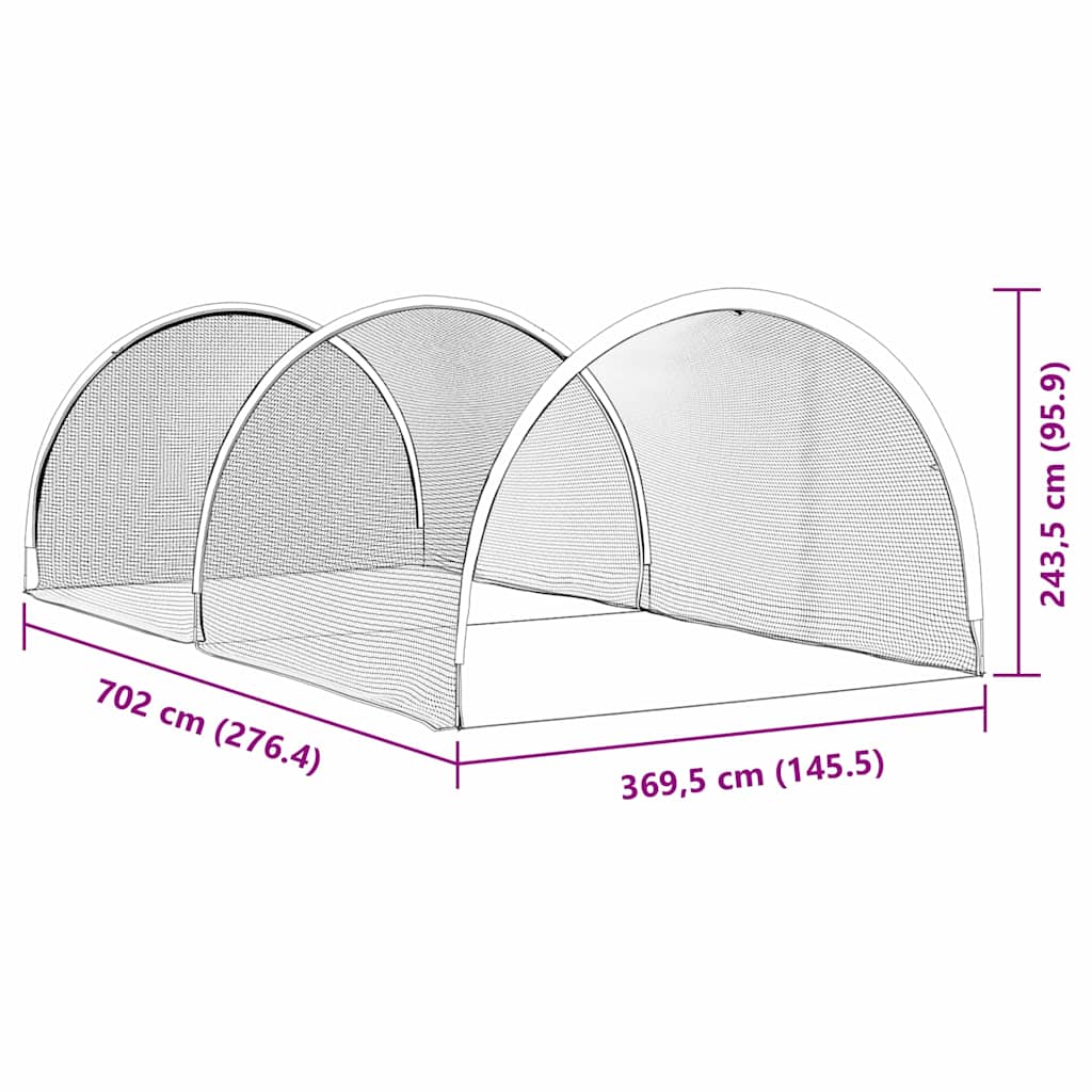 Baseball & Softball Black 702 x 369.5 x 243.5 cm Polyester
