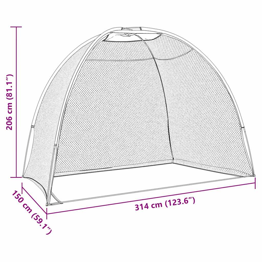 Golf Training Aid Black 314 x 150 x 206 cm Polyester