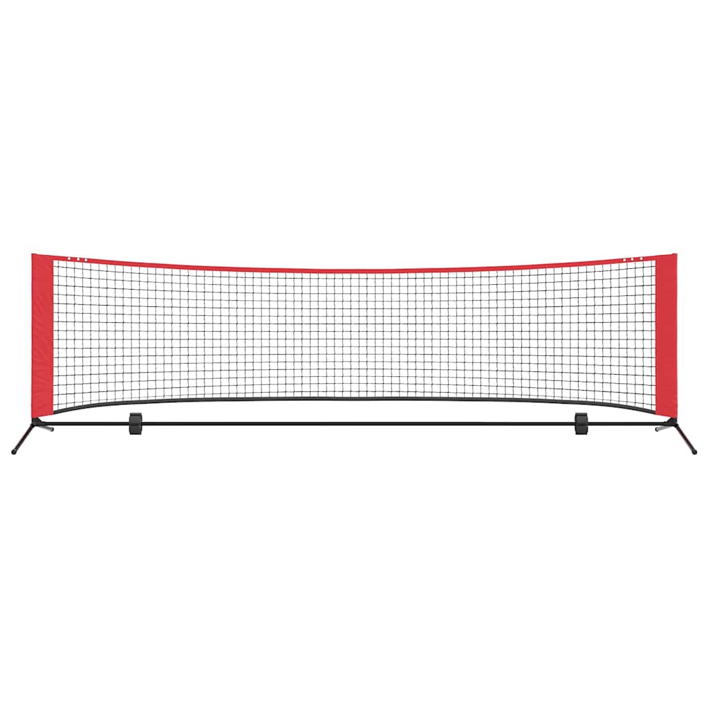 Tennis Net Folding Black and Red 301 x 90.5 x 87 cm Polyester