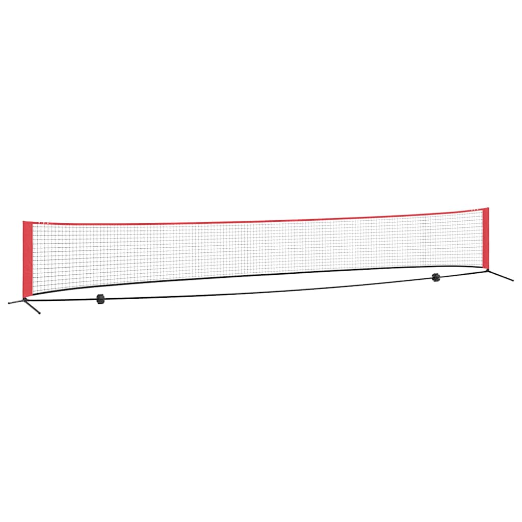 Tennis Net Folding Black and Red 595 x 90.5 x 87 cm Polyester