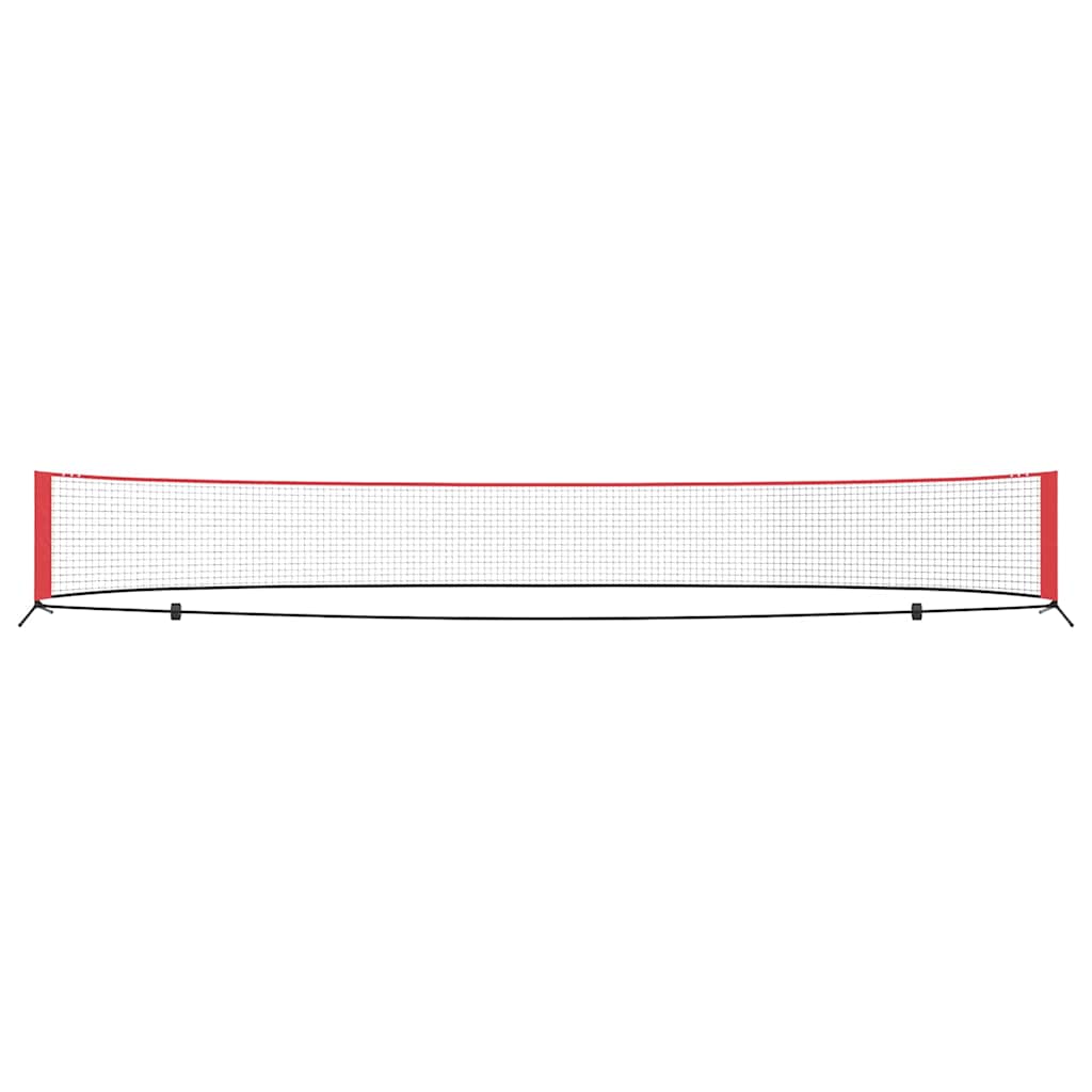 Tennis Net Folding Black and Red 595 x 90.5 x 87 cm Polyester
