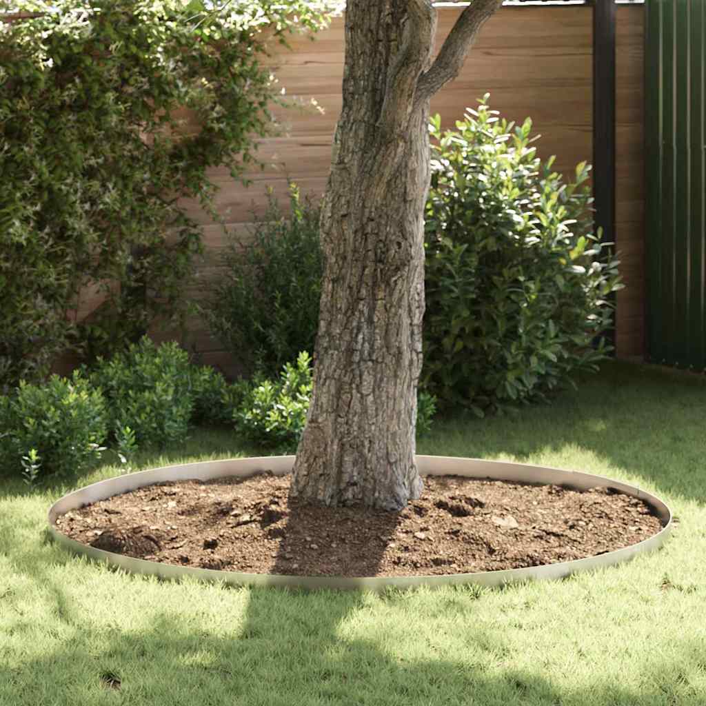 Lawn Edging 450 x 0.05 x 10 cm Stainless Steel Silver