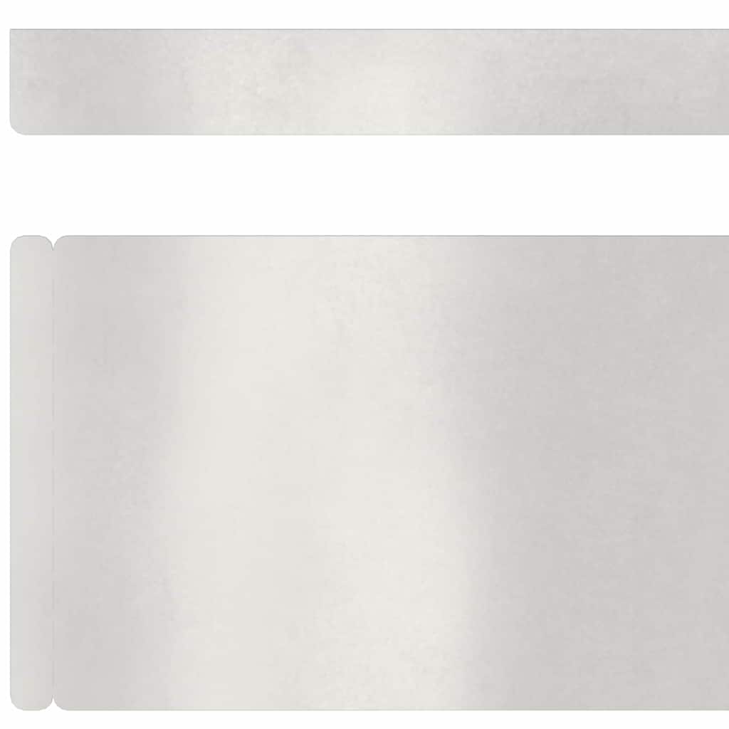 Lawn Edging 4 pcs 450 x 0.05 x 10 cm Stainless Steel Silver
