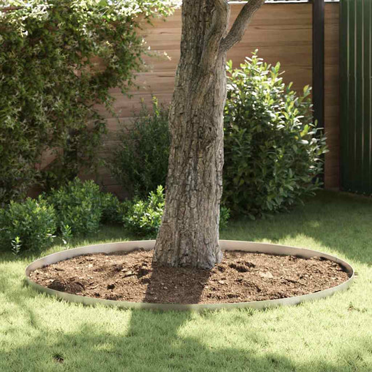 Lawn Edging 4 pcs 450 x 10 cm Stainless Steel Silver