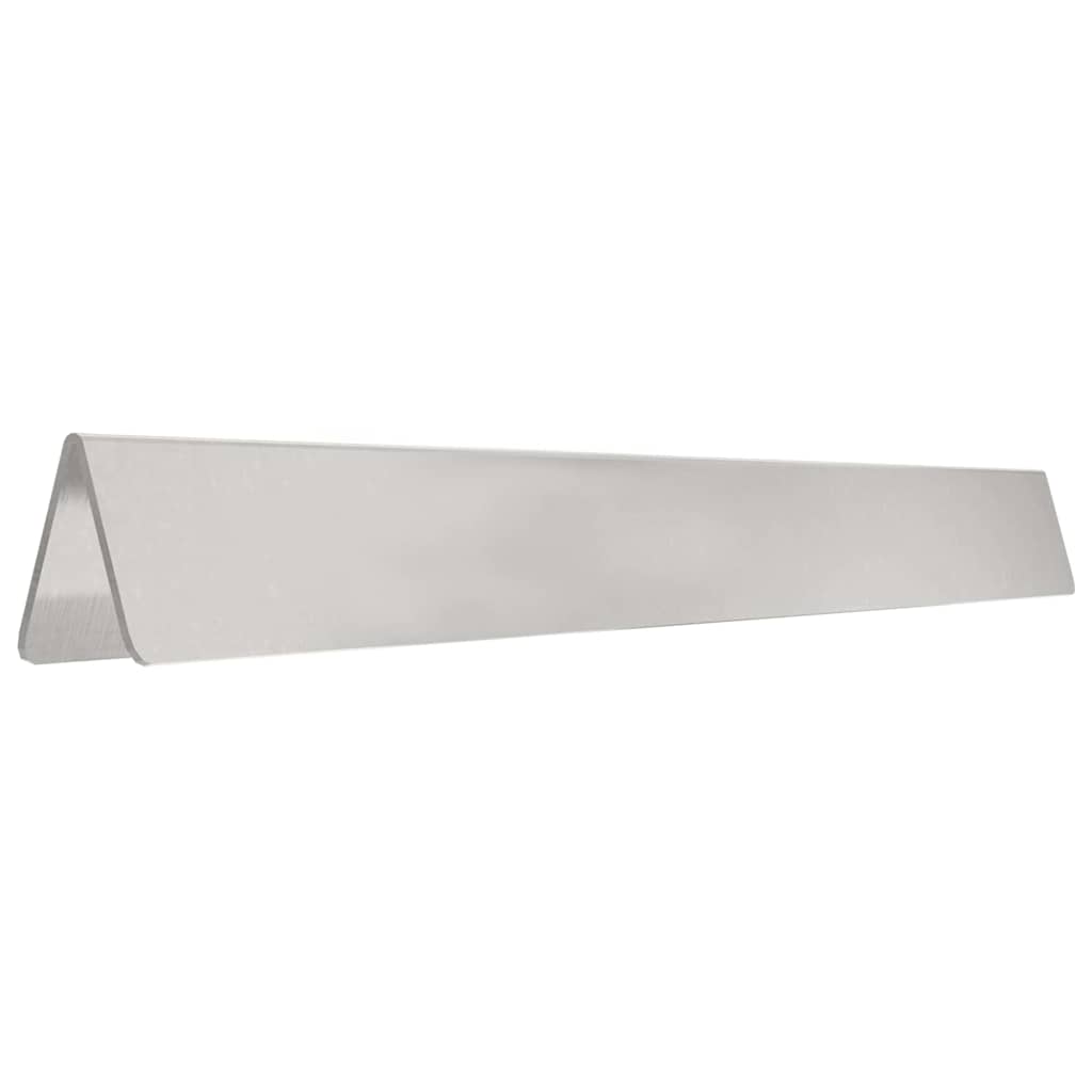 Lawn Edging 4 pcs 450 x 0.05 x 10 cm Stainless Steel Silver