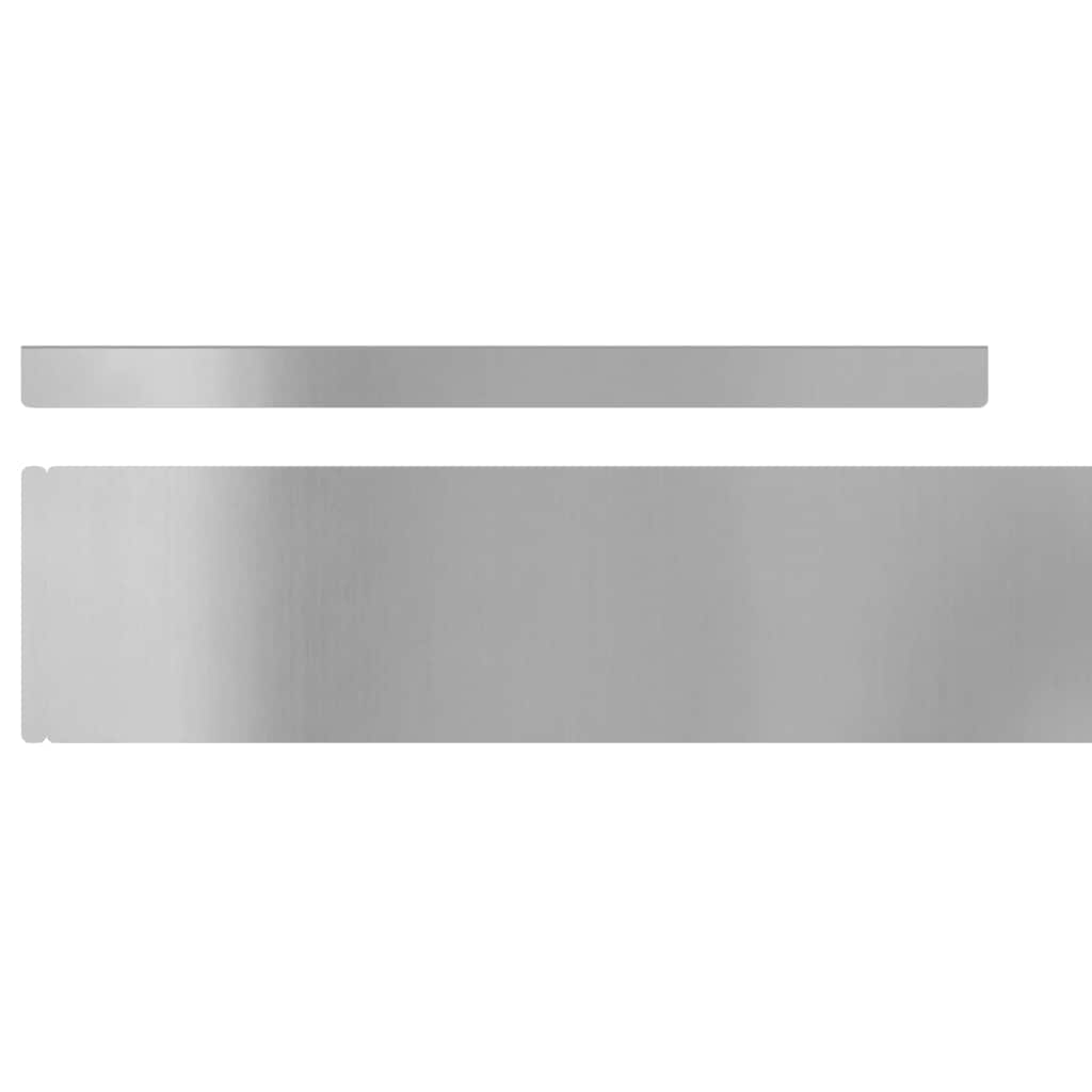 Lawn Edging 450 x 10 cm Galvanised Steel Silver