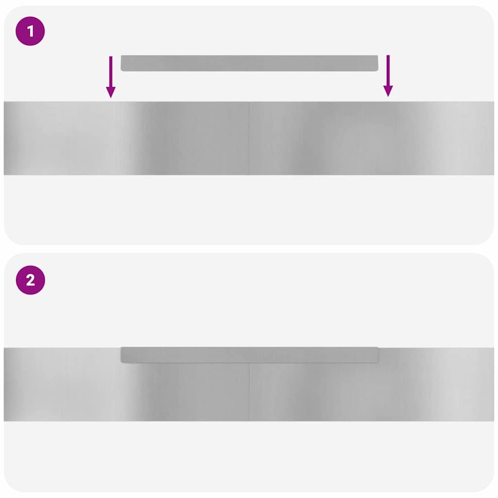 vidaXL Garden Lawn Edging 4 pcs Silver 450 x 10 cm Galvanised steel