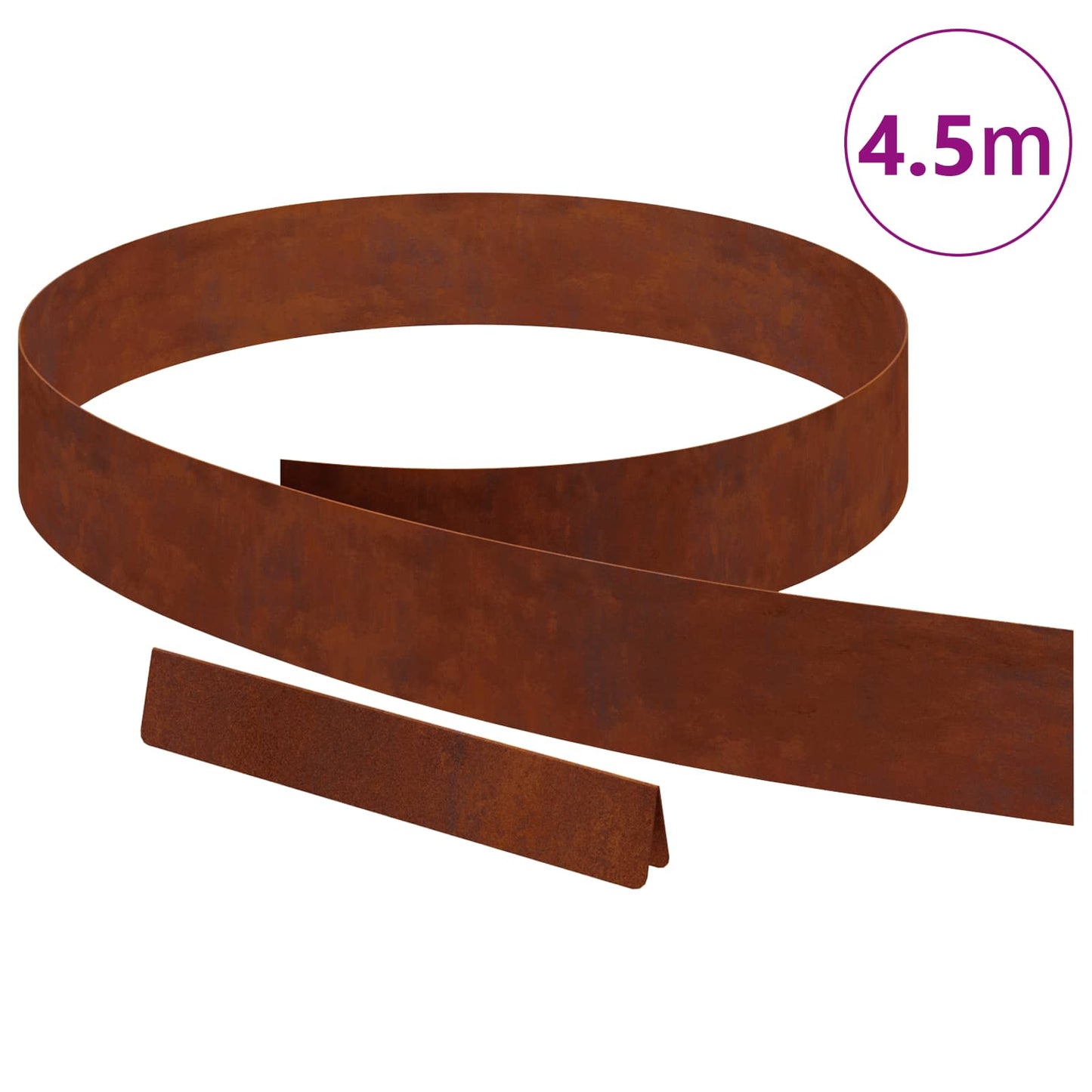 Lawn Edging 450 x 10 cm Weathering Steel Rusty