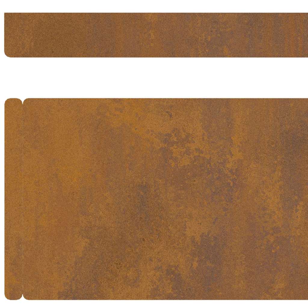 vidaXL Garden Lawn Edging 4 pcs Rusty 450 x 10 cm Weathering steel