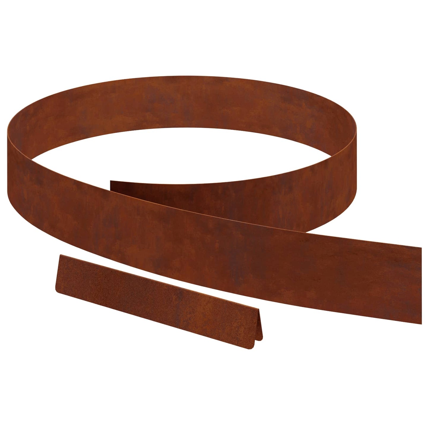 Lawn Edging 4 pcs 450 x 0.05 x 10 cm Weathering Steel Rusty