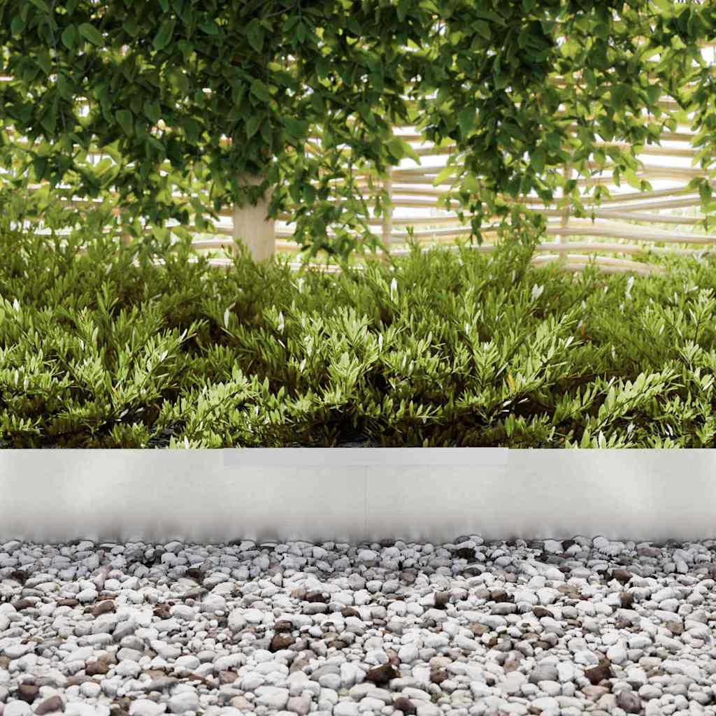 Lawn Edging 450 x 0.05 x 15 cm Stainless Steel Silver