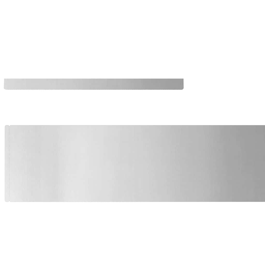 vidaXL Garden Lawn Edging Silver 450 x 15 cm Galvanised steel