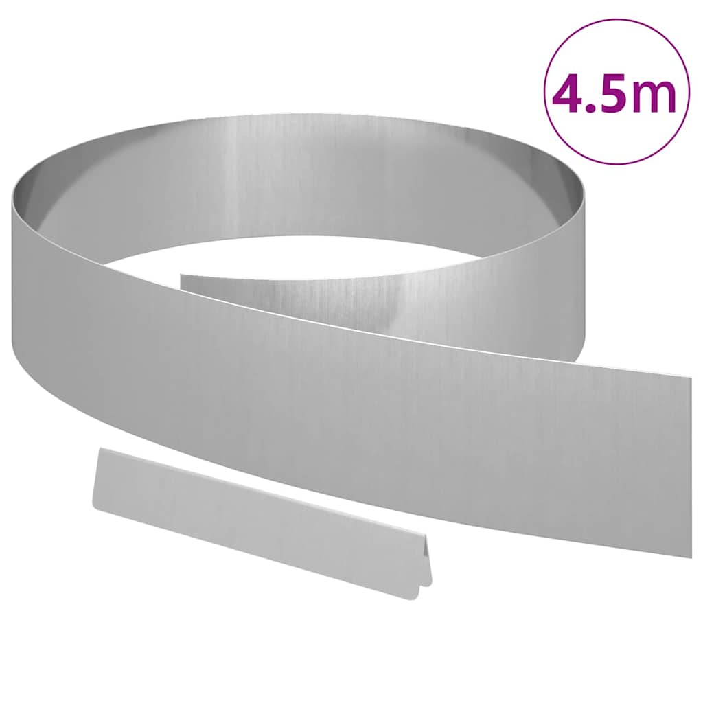 Lawn Edging 450 x 15 cm Galvanised Steel Silver