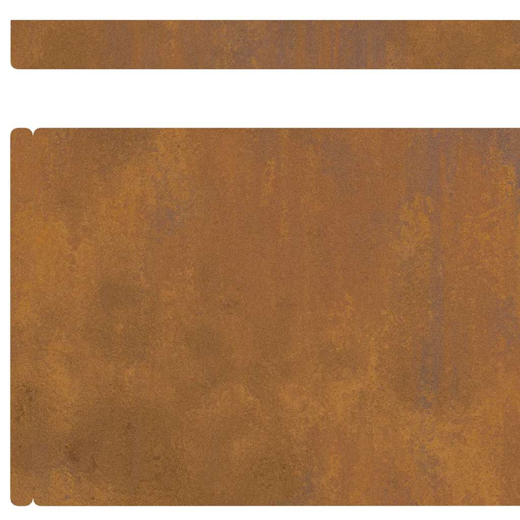 vidaXL Garden Lawn Edging Rusty 450 x 15 cm Weathering steel