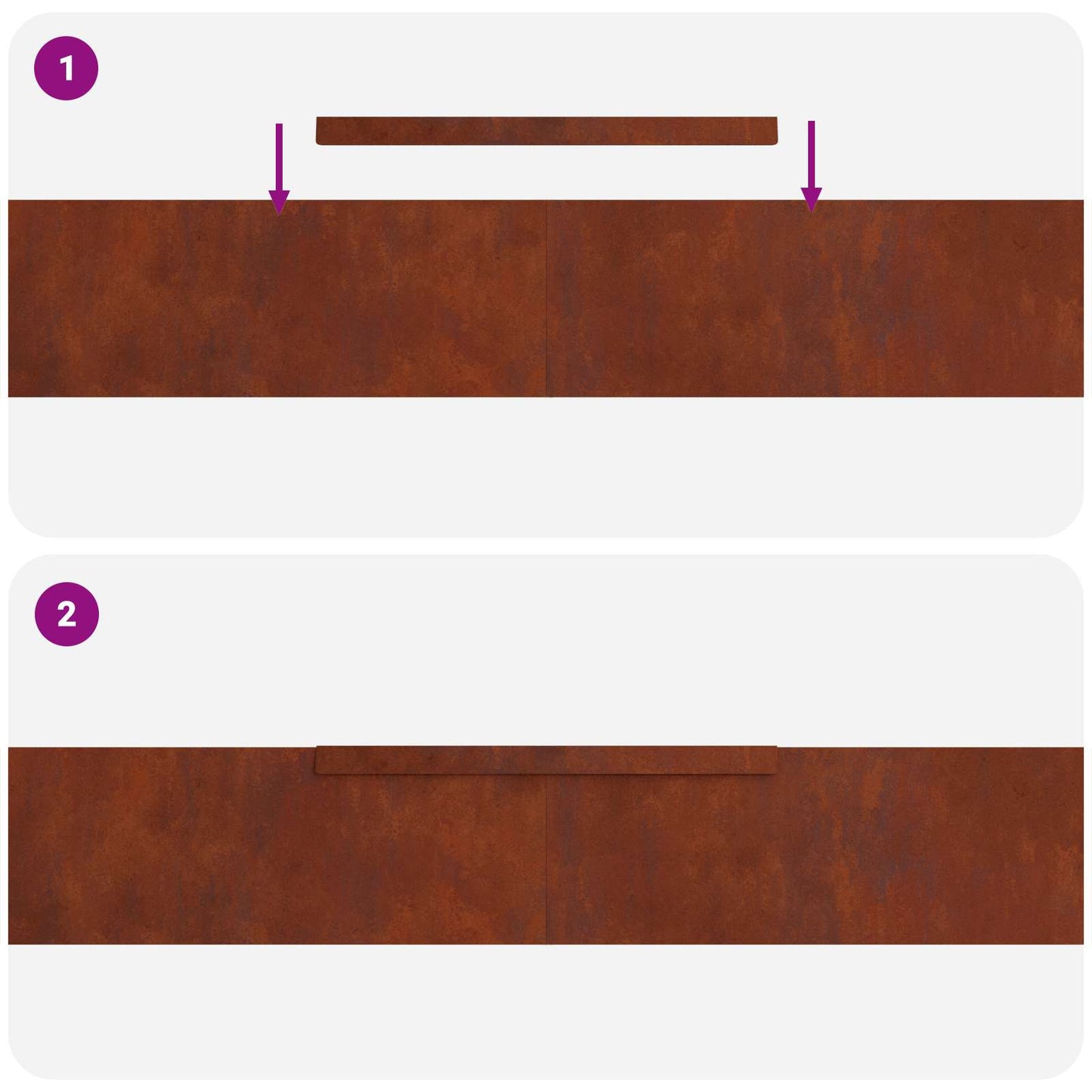 Lawn Edging 450 x 15 cm Weathering Steel Rusty