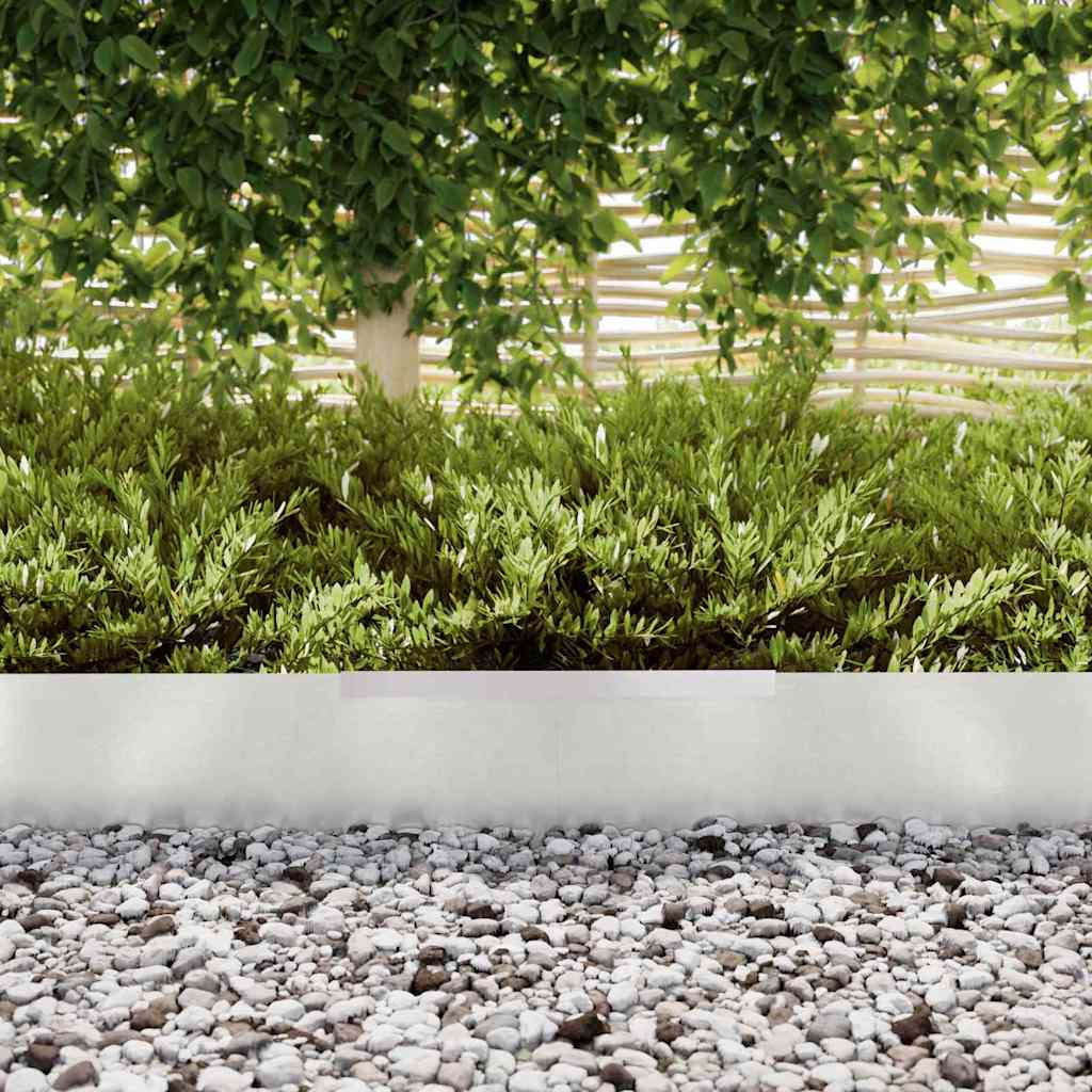 Lawn Edging 450 x 0.05 x 20 cm Stainless Steel Silver