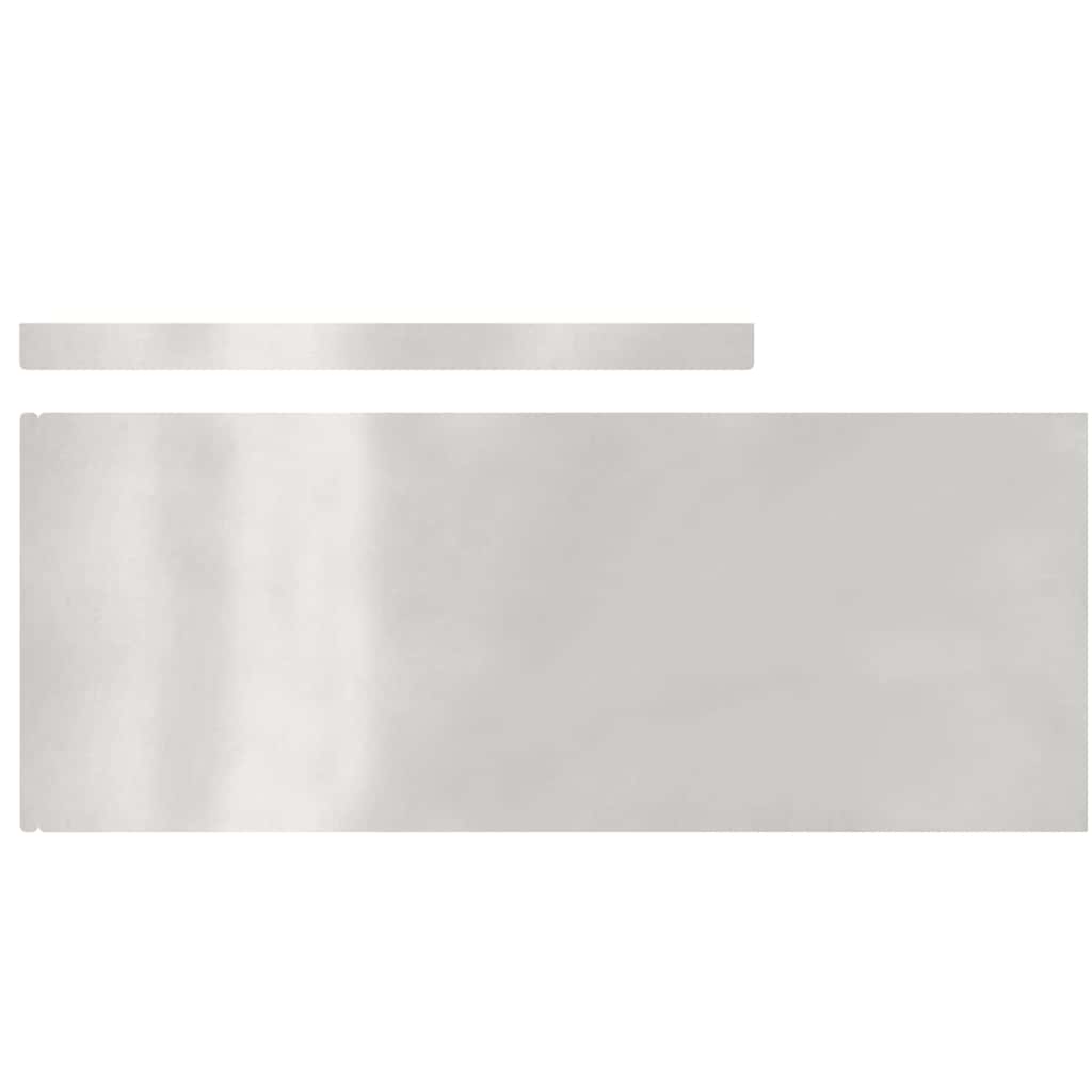 vidaXL Garden Lawn Edging Silver 450 x 20 cm Stainless steel