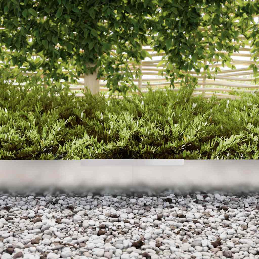 Lawn Edging 450 x 20 cm Galvanised Steel Silver