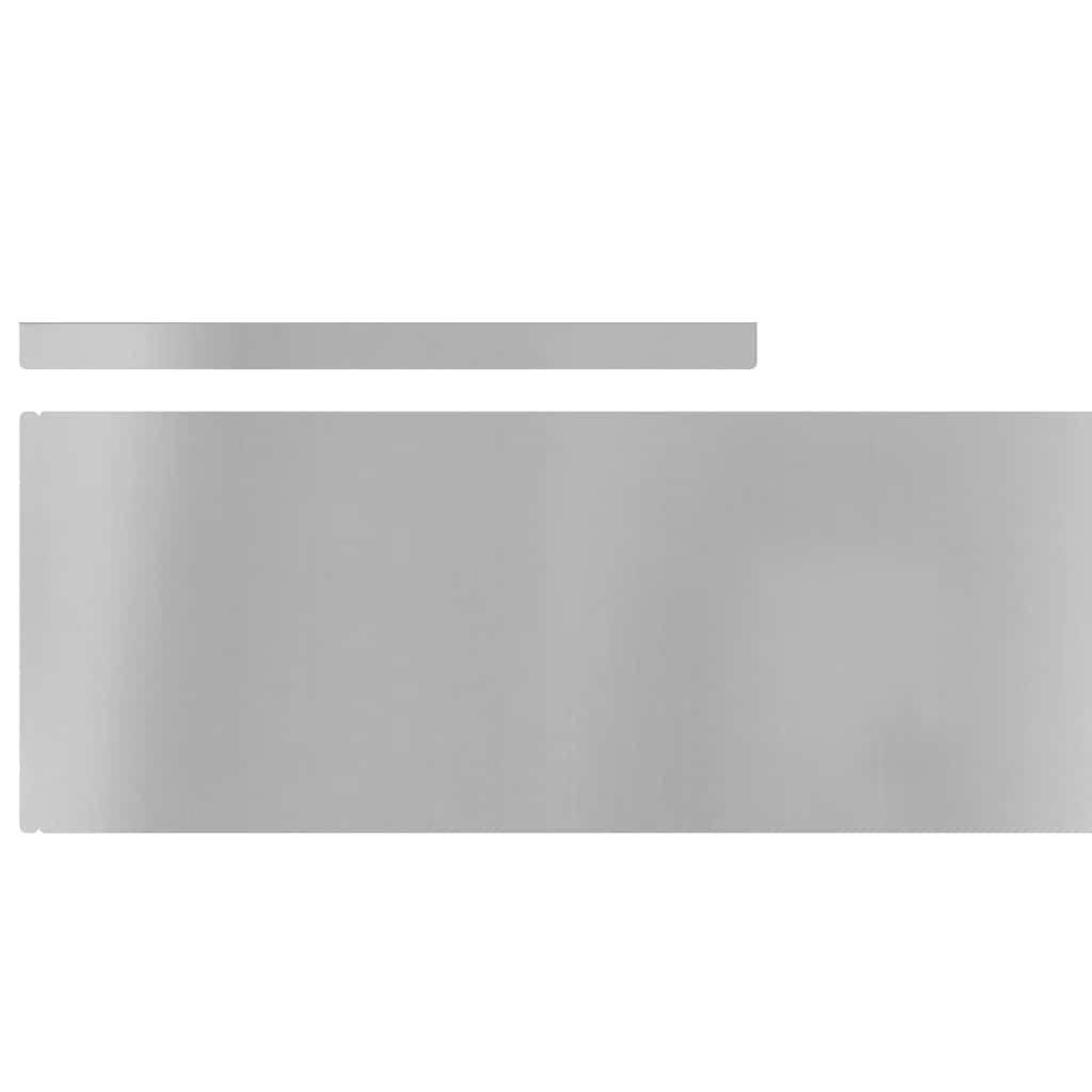 vidaXL Garden Lawn Edging Silver 450 x 20 cm Galvanised steel