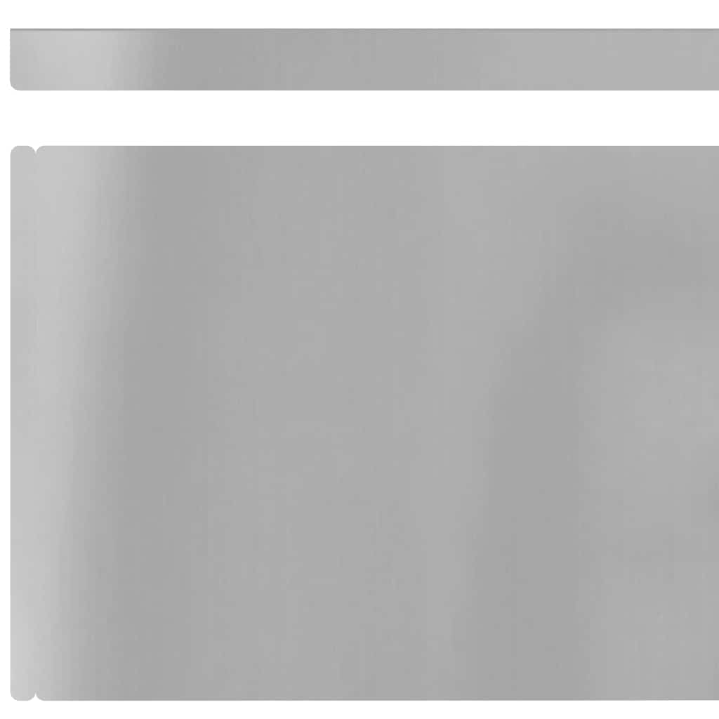 vidaXL Garden Lawn Edging 4 pcs Silver 450 x 20 cm Galvanised steel