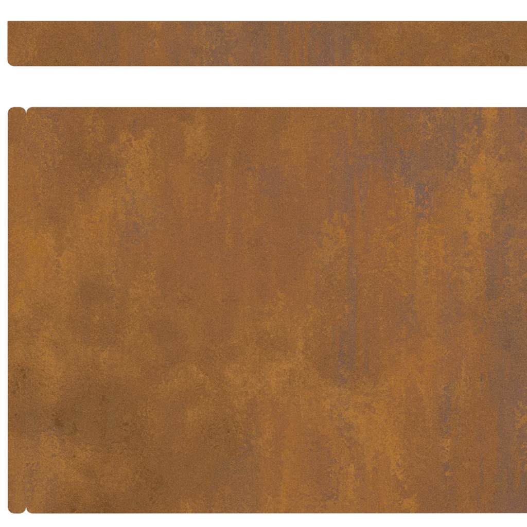 vidaXL Garden Lawn Edging Rusty 450 x 20 cm Weathering steel