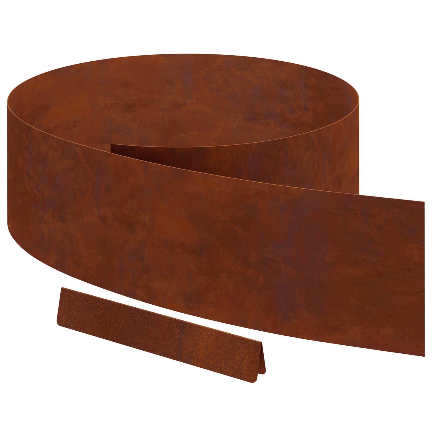 Lawn Edging 4 pcs 450 x 0.05 x 20 cm Weathering Steel Rusty