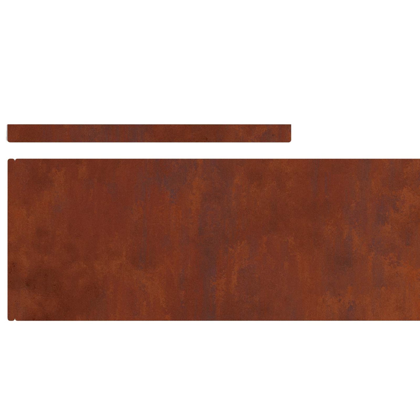 Lawn Edging 4 pcs 450 x 0.05 x 20 cm Weathering Steel Rusty