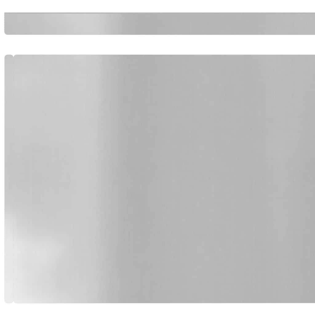 vidaXL Garden Lawn Edging Silver 450 x 25 cm Galvanised steel