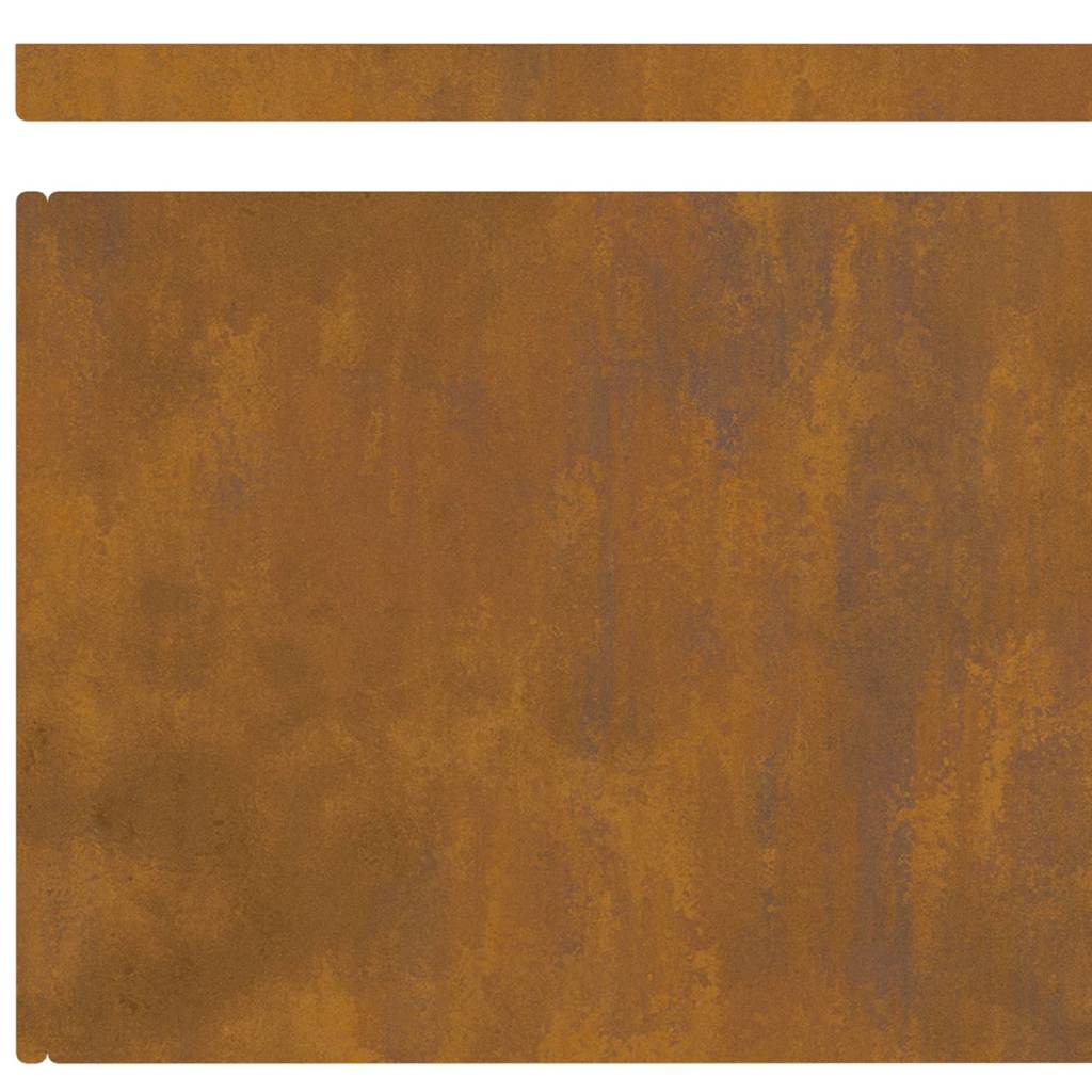 vidaXL Garden Lawn Edging 4 pcs Rusty 450 x 25 cm Weathering steel