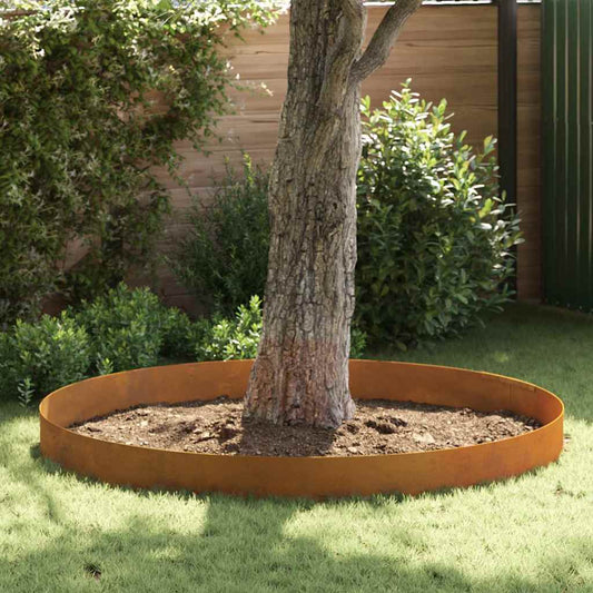 vidaXL Garden Lawn Edging 4 pcs Rusty 450 x 25 cm Weathering steel