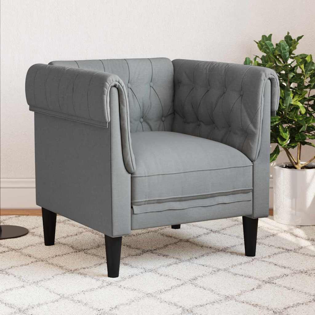 Sofa Light Grey 78.5 x 74.5 x 74.5 cm Polyester