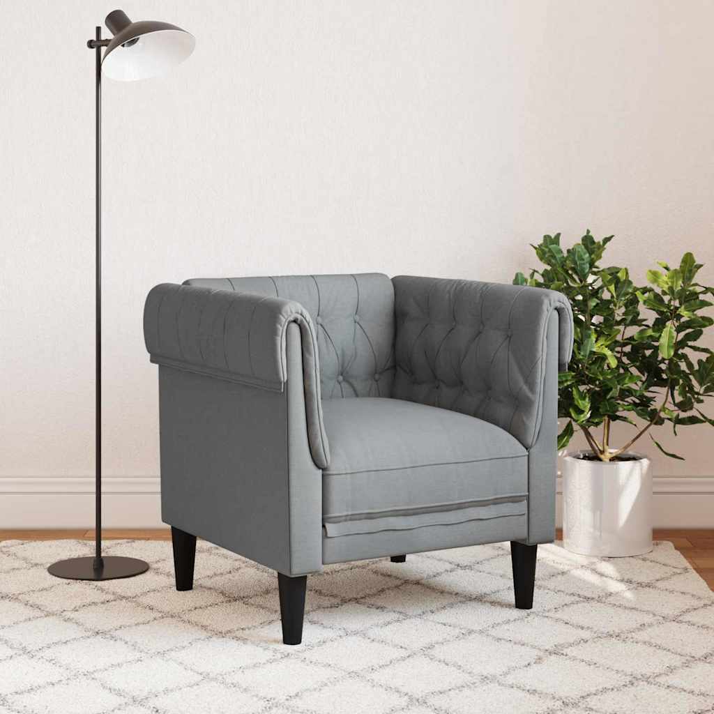 Sofa Light Grey 78.5 x 74.5 x 74.5 cm Polyester
