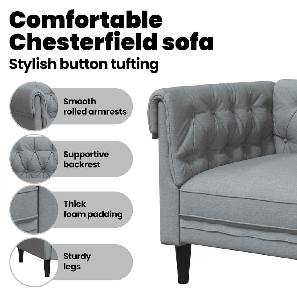 Sofa Light Grey 78.5 x 74.5 x 74.5 cm Polyester