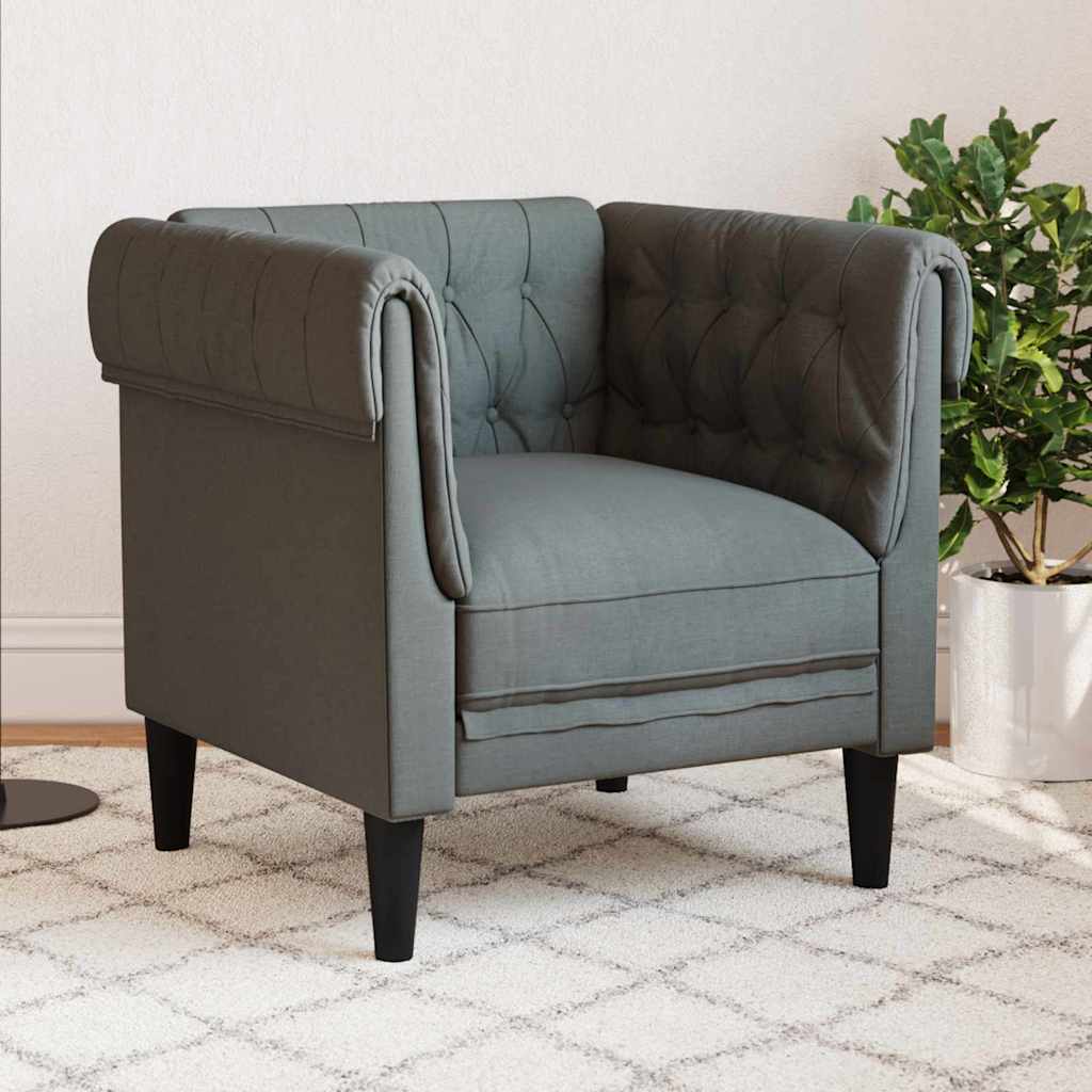 Sofa Dark Grey 78.5 x 74.5 x 74.5 cm Polyester