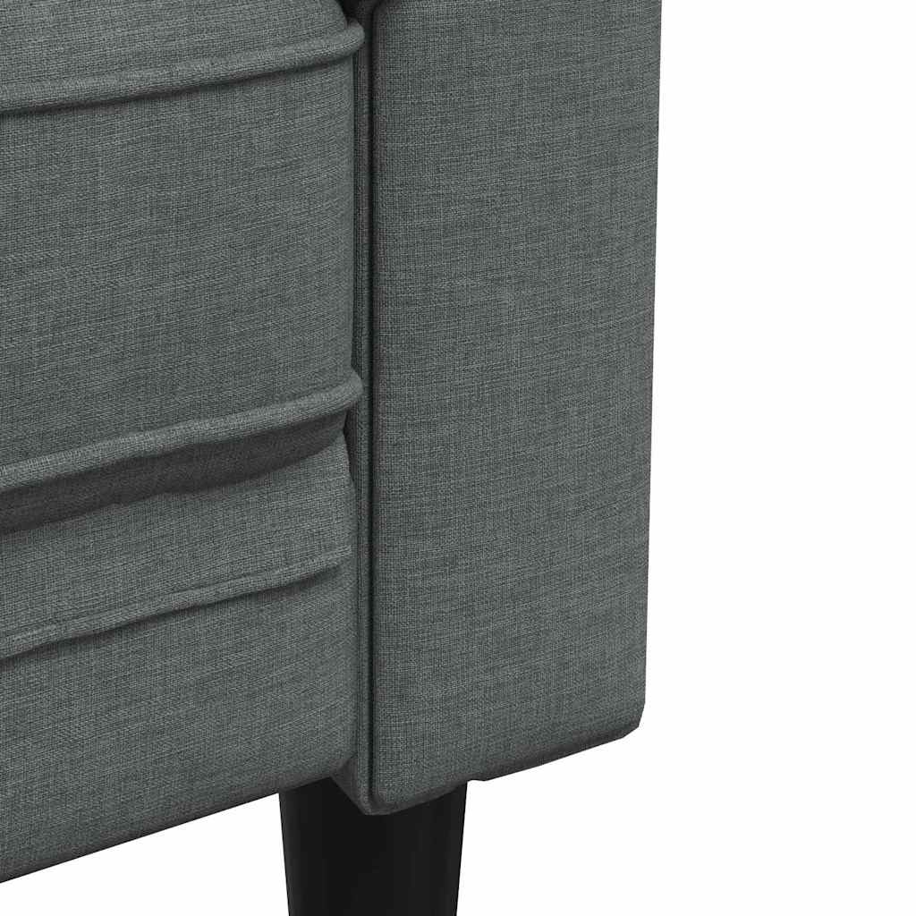 Sofa Dark Grey 182.5 x 74.5 x 74.5 cm Polyester