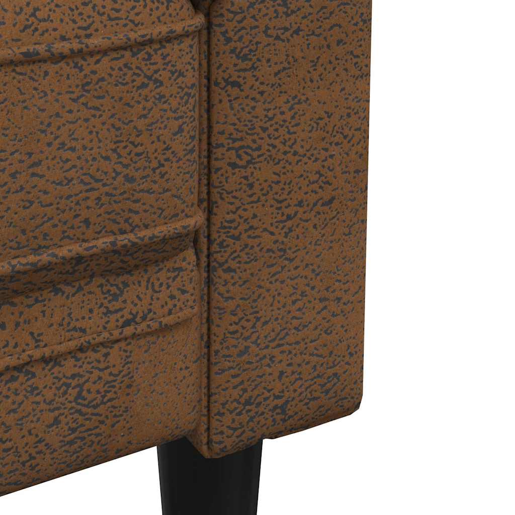 Sofa Brown 201.5 x 74.5 x 74.5 cm Polyester
