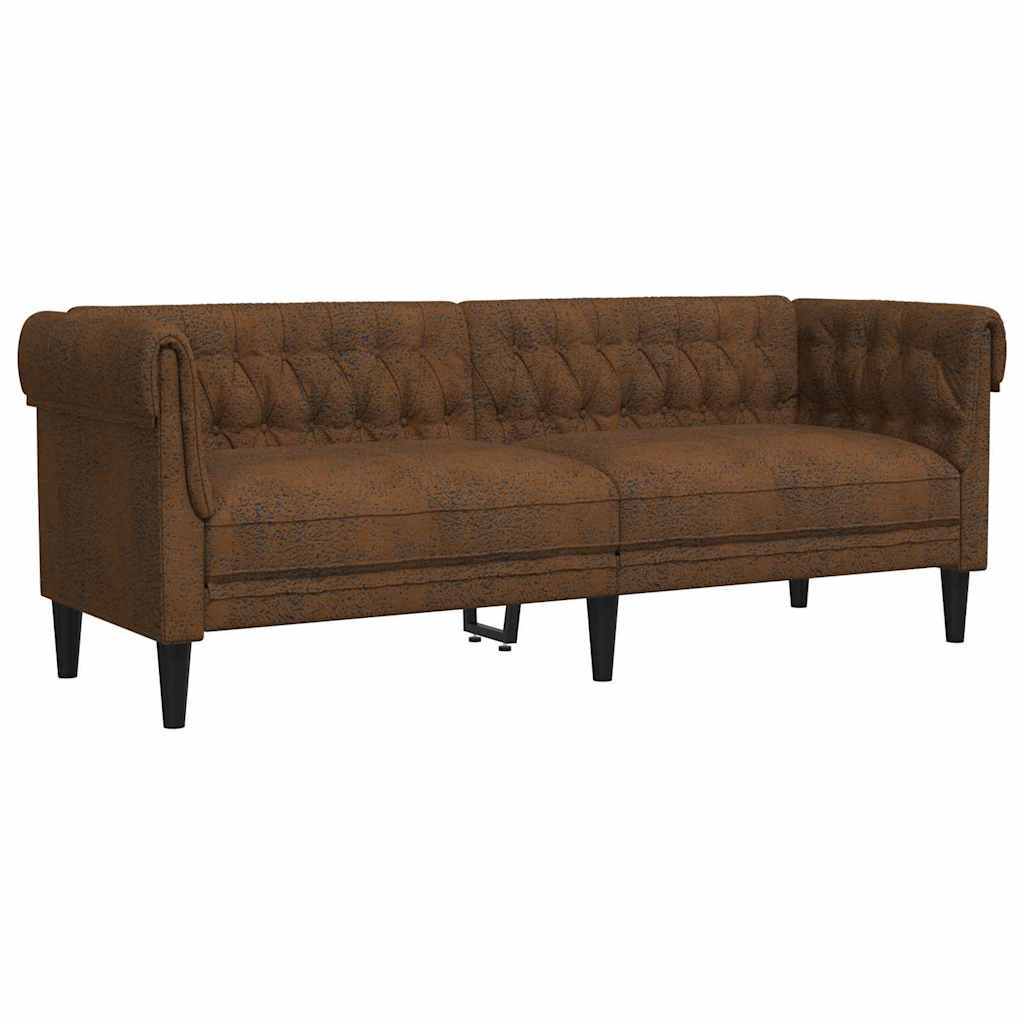 Sofa Brown 201.5 x 74.5 x 74.5 cm Polyester