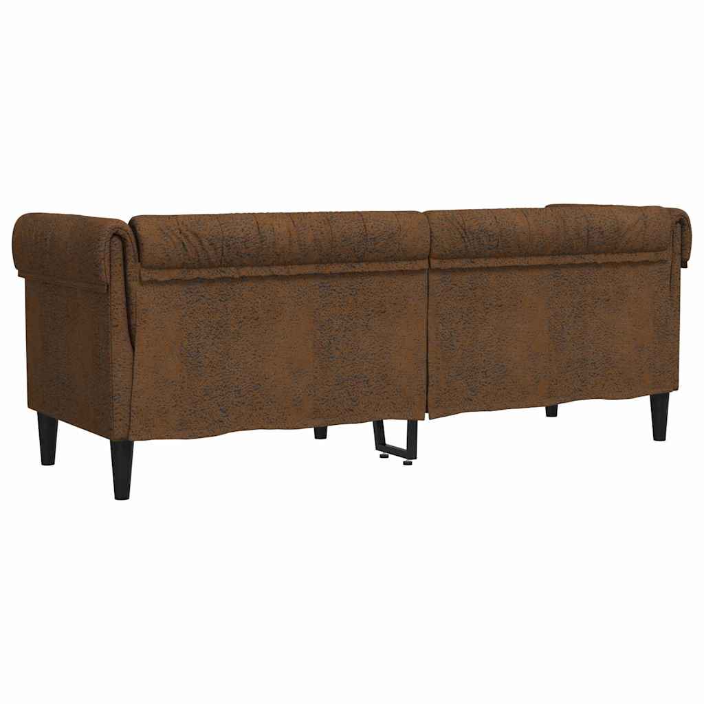 Sofa Brown 201.5 x 74.5 x 74.5 cm Polyester