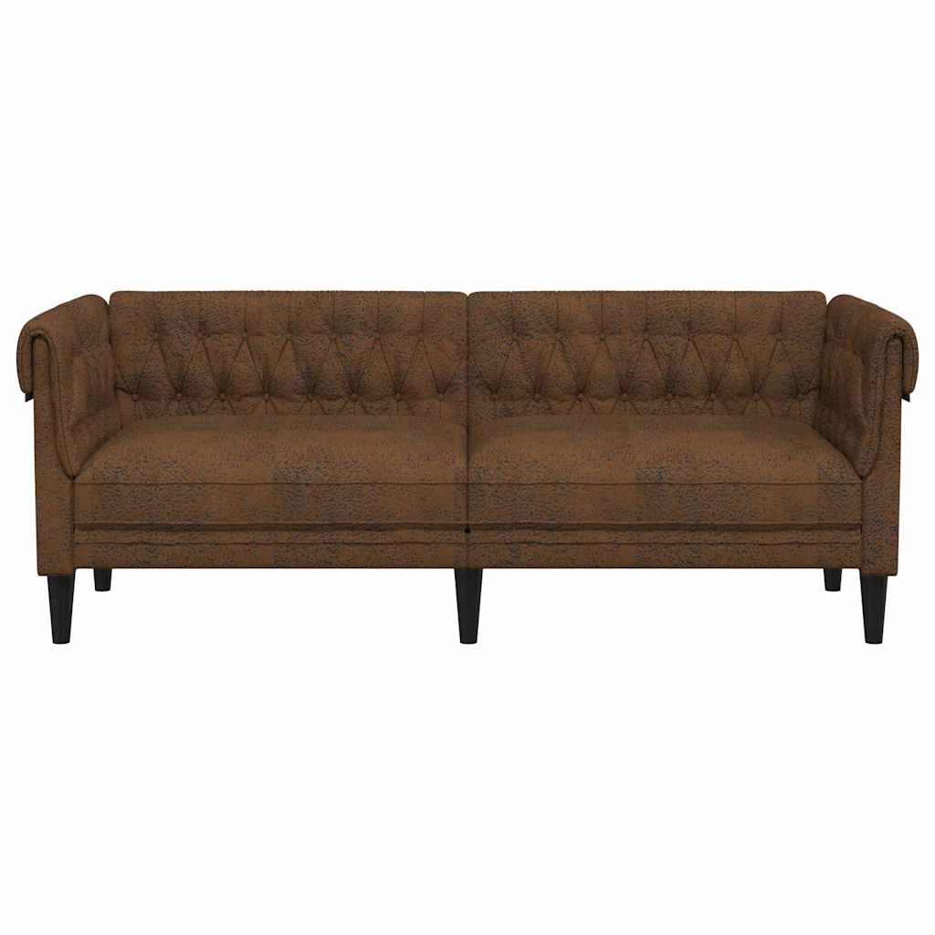 Sofa Brown 201.5 x 74.5 x 74.5 cm Polyester