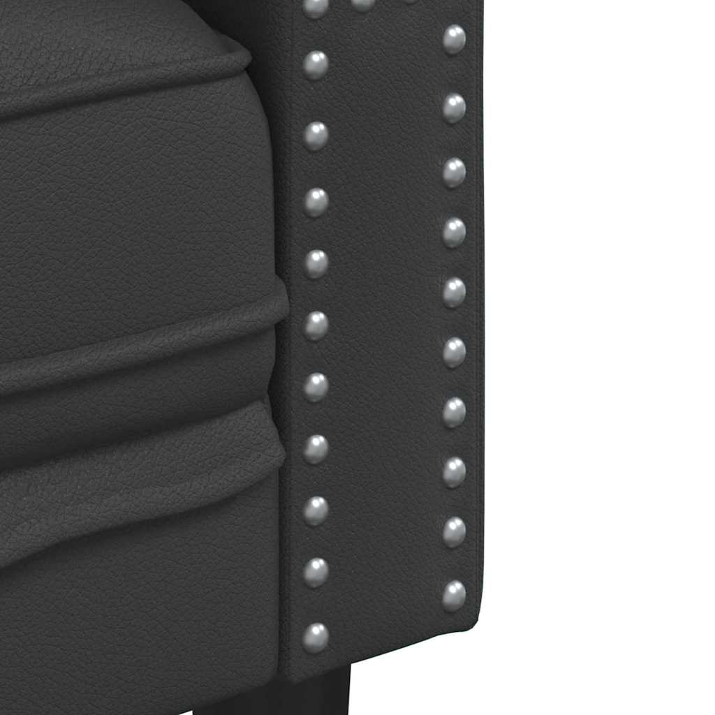 Sofa Black 174 x 74.5 x 70.5 cm PVC