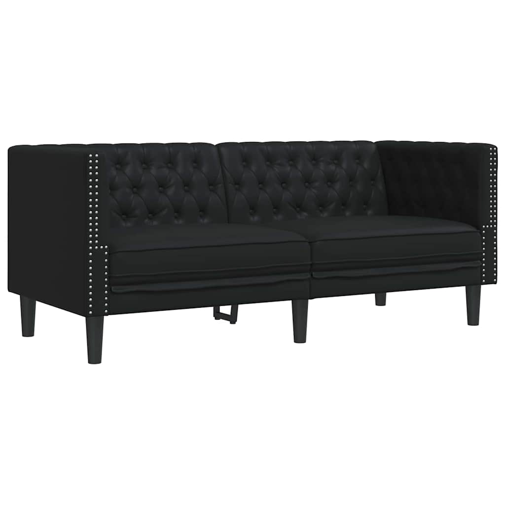 Sofa Black 174 x 74.5 x 70.5 cm PVC