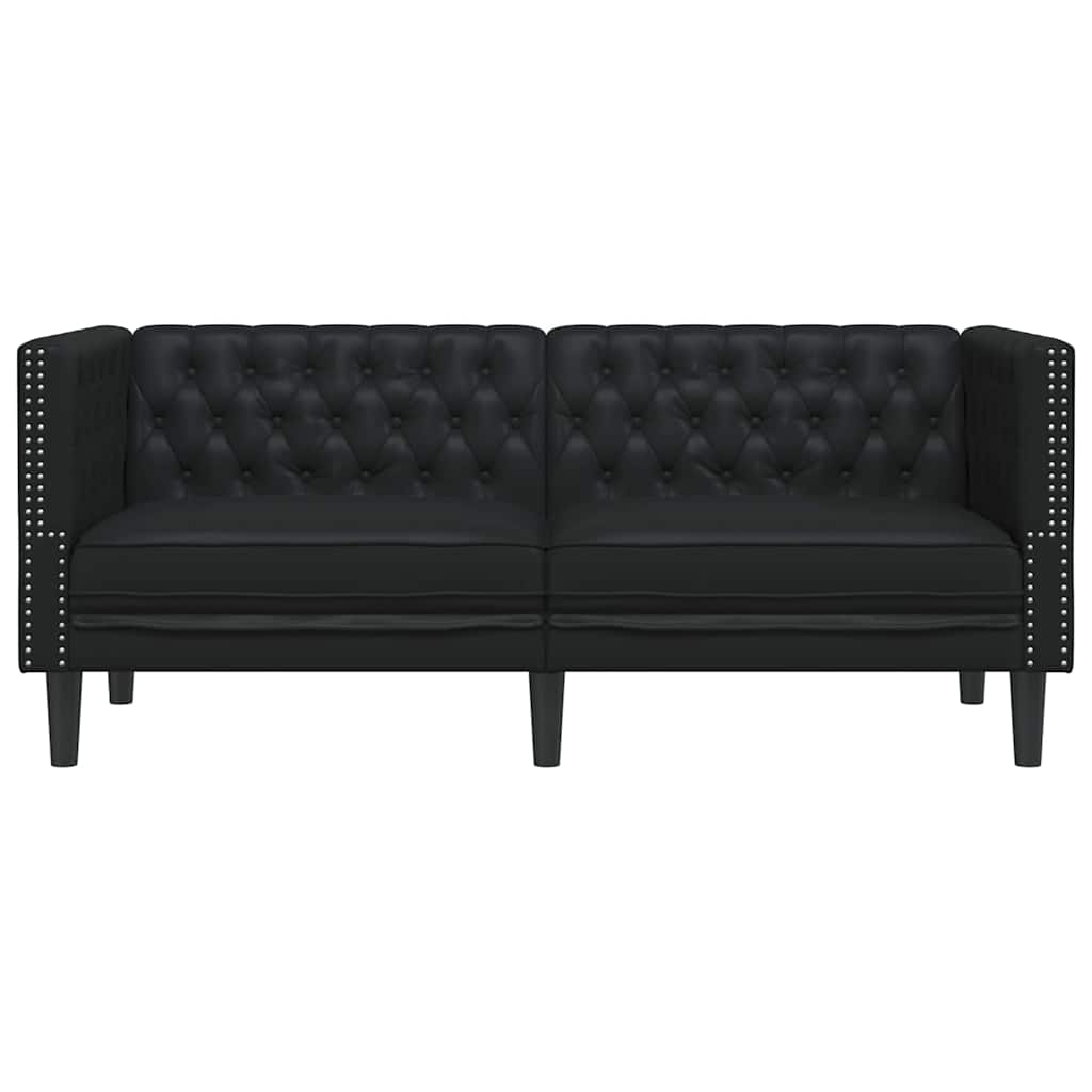 Sofa Black 174 x 74.5 x 70.5 cm PVC