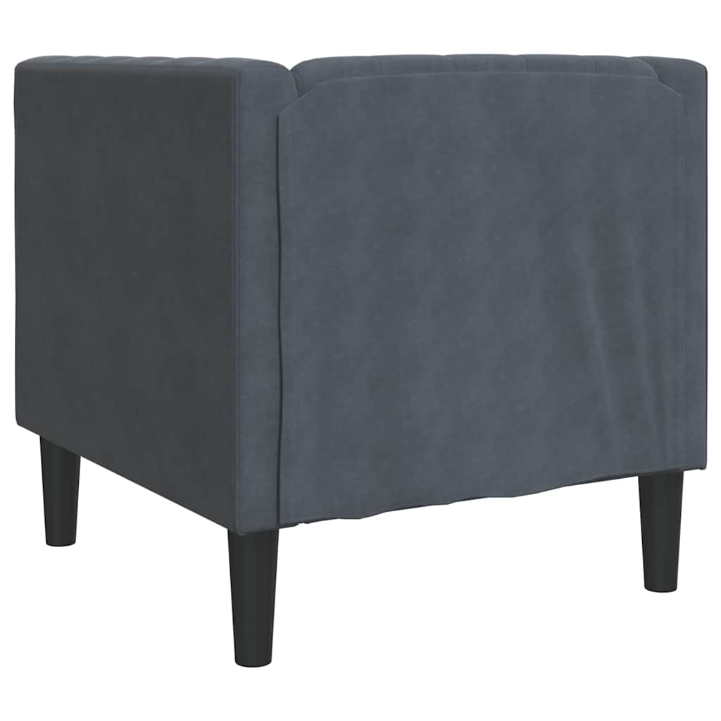 Sofa Dark Grey 74.5 x 71 x 70.5 cm Velvet