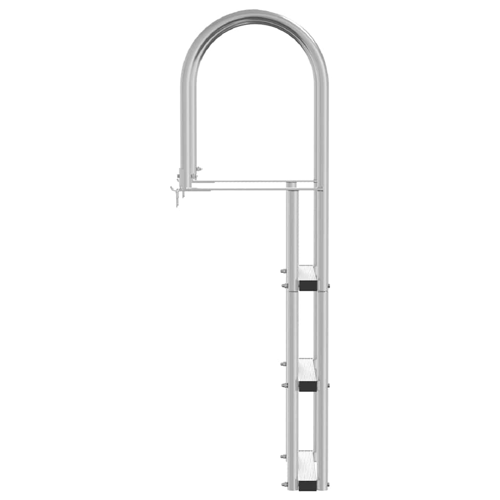 3-Step Dock Ladder Silver 45 x 11.5 x 134 cm Aluminum