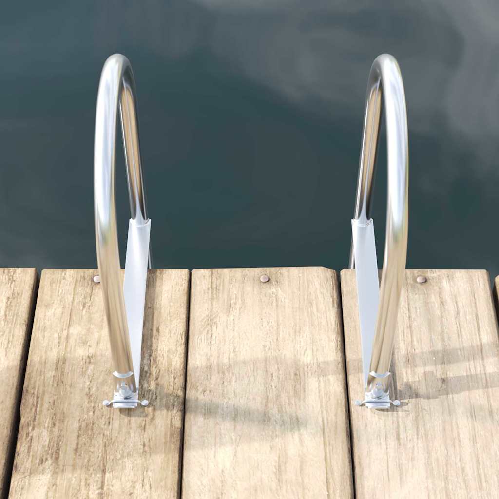 5-Step Dock Ladder Silver 45 ×11.5 ×190 cm Aluminum