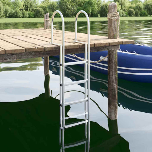 5-Step Dock Ladder Silver 45 ×11.5 ×190 cm Aluminum